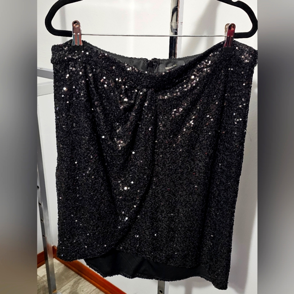 Black Sequin Skirt
